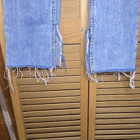 Zara Womens Acid Washed Distressed Blue Jeans, Size 2 - Picture 2 of 7